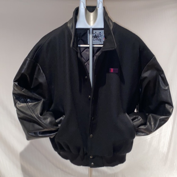Rare “VERVE” Varsity Style Leather Jacket -Sz. XL - Picture 7 of 13